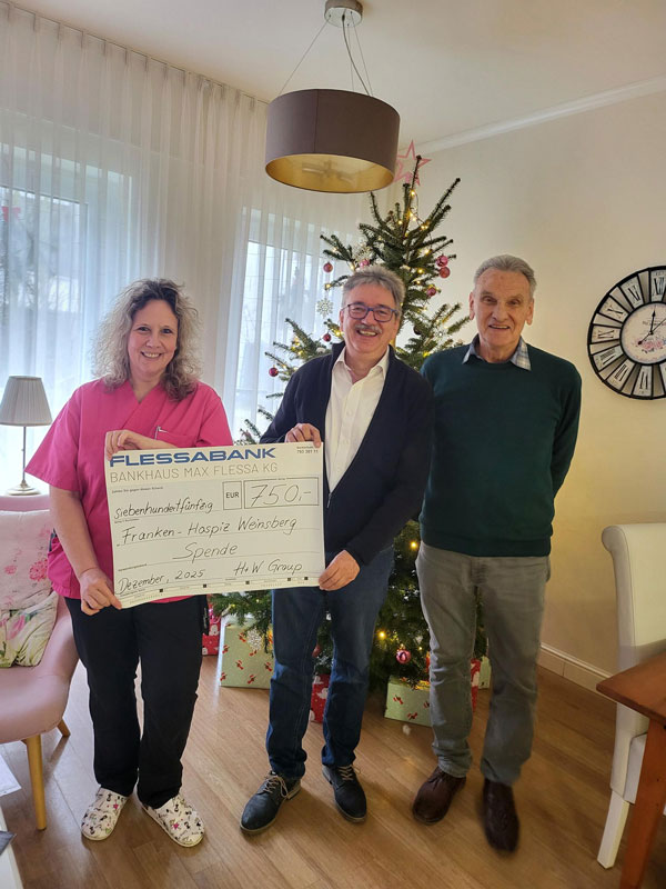 750 Euro Spende – Kai Idler spendet für das Franken-Hospiz Weinsberg