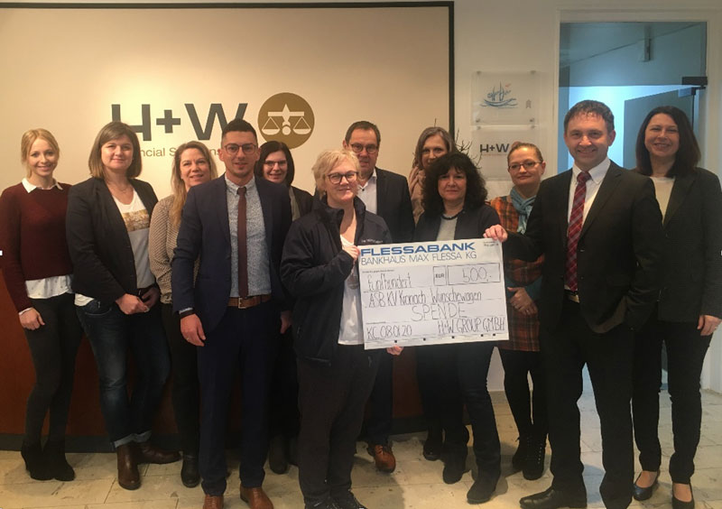 H+W Group spendet 500 € an den Wünschewagen
